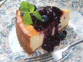 Cheese Cake with Blueberry Source