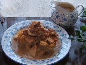 Apple Bread Pudding with Praline Source