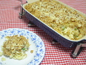 Macaroni and Cheese with Bacon and Peas