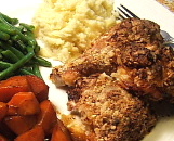 Oven-Baked Fried Chicken with Nuts Crumbs